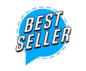 Colorful vector flat design banner best seller. This sign is well adapted for web design.