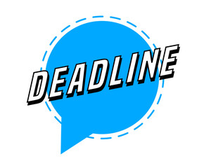 Colorful vector flat design banner deadline. This sign is well adapted for web design.