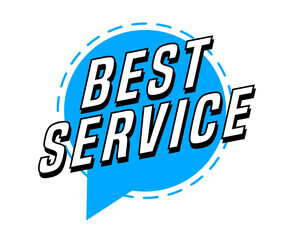 Colorful vector flat design banner fast service. This sign is well adapted for web design.