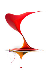 Image of an explosion of red paint