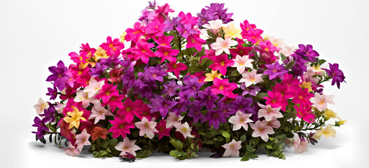 bush of flowers on transparent background, png