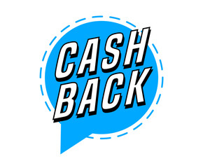 Colorful vector flat design banner cash back. This sign is well adapted for web design.