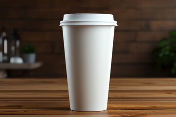 paper coffee cup, cup of coffee, coffee cup mockup, Generative AI
