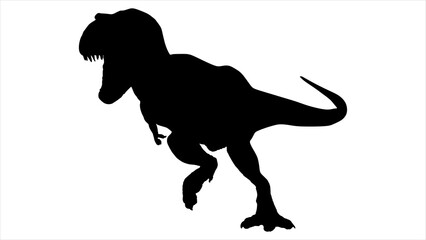 Dinosaur black and white illustration