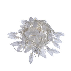 transparent garlands in the form of cones are isolated on a white background