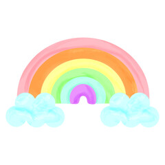 rainbow with clouds