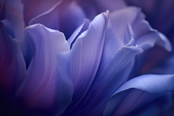 Sensual Purple Tulip Petals in Close-Up. Generative AI