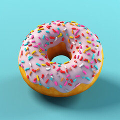 donut cake shape 3d illustration