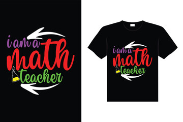 Teacher vintage colorful lettering typography t-shirt design eye caching vector art