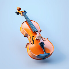 3d illustration of the shape of a violin