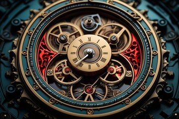 Fototapeta na wymiar machinery of a high luxury mechanical watch