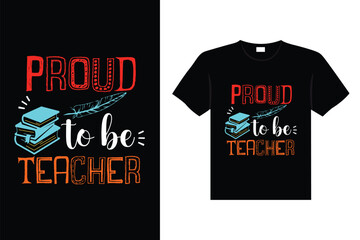 Teacher vintage colorful lettering typography t-shirt design eye caching vector art