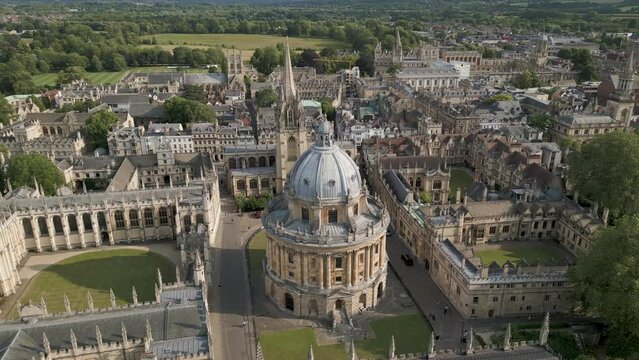 Aerial view of Oxford, Oxfordshire, England