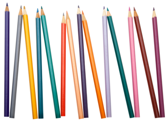 Much multi-colored felt-tip pens on a background