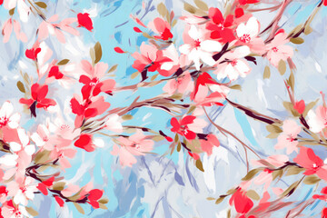 Light and Lively Abstract Floral Background. Generative AI