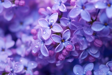 Obraz na płótnie Canvas Dreamy Spring Lilacs Up Close. Generative AI