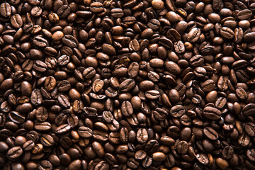 brown coffee seed texture close up