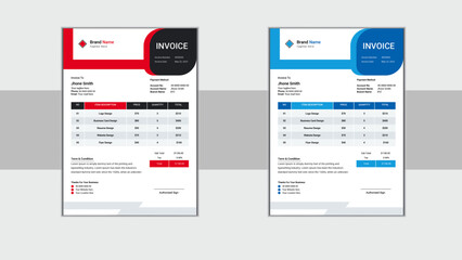 Invoice design template for business 