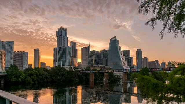Sunrise Skies in Downtown Austin Texas in Summer 2023