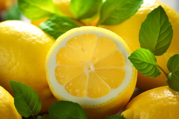Fresh lemons. Generated using AI tools.