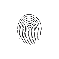 finger print fingerprint lock secure security logo