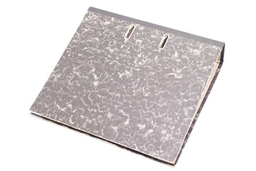 Gray Binder File Folder isolated on white background.