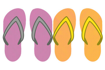 flip flops isolated on white