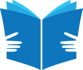 illustration vectorielle montrant des mains qui tiennent un livre