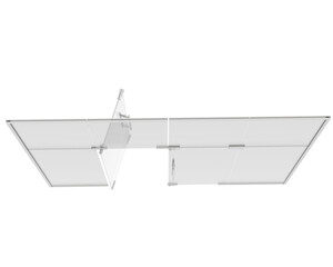 Glass doors isolated on transparent background. 3d rendering - illustration
