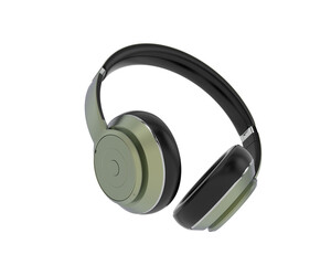 Headphones isolated on transparent background. 3d rendering - illustration