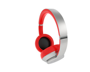 Headphones isolated on transparent background. 3d rendering - illustration