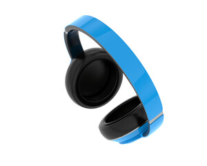 Headphones isolated on transparent background. 3d rendering - illustration