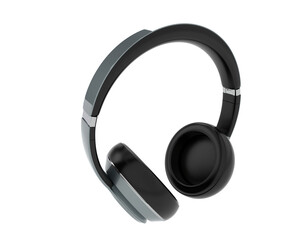 Headphones isolated on transparent background. 3d rendering - illustration