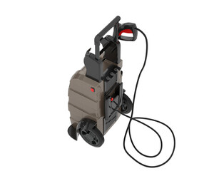 Pressure washer isolated on transparent background. 3d rendering - illustration