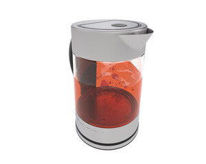 Kettle isolated on transparent background. 3d rendering - illustration