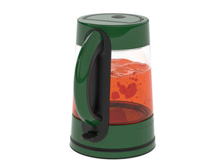 Kettle isolated on transparent background. 3d rendering - illustration