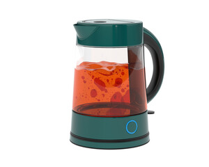 Kettle isolated on transparent background. 3d rendering - illustration