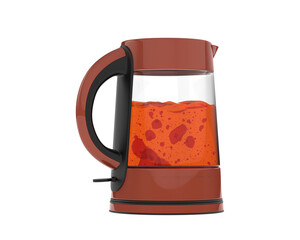 Kettle isolated on transparent background. 3d rendering - illustration