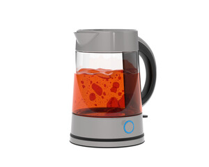 Kettle isolated on transparent background. 3d rendering - illustration