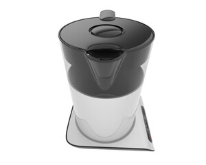 Kettle isolated on transparent background. 3d rendering - illustration