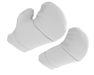 Boxing gloves isolated on transparent background. 3d rendering - illustration