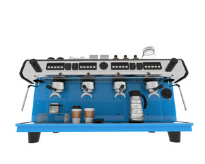 Coffee machine isolated on transparent background 3d rendering illustration