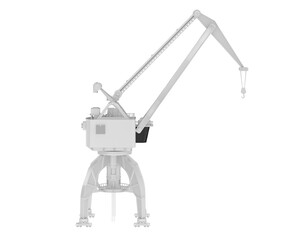 Crane isolated on transparent background. 3d rendering - illustration