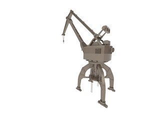 Fototapeta premium Crane isolated on transparent background. 3d rendering - illustration