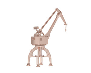 Crane isolated on transparent background. 3d rendering - illustration