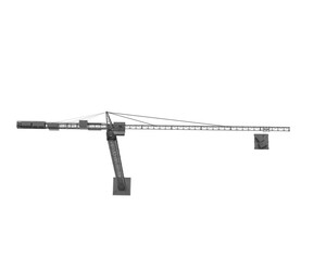 Crane isolated on transparent background. 3d rendering - illustration