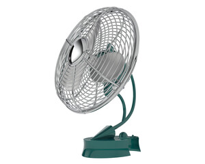 Electric fan isolated on transparent background. 3d rendering - illustration