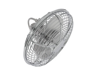 Electric fan isolated on transparent background. 3d rendering - illustration
