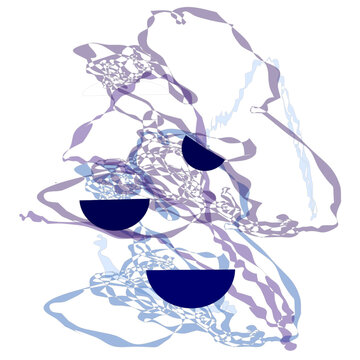 Ceramic Bowls Abstract Pattern Vector 