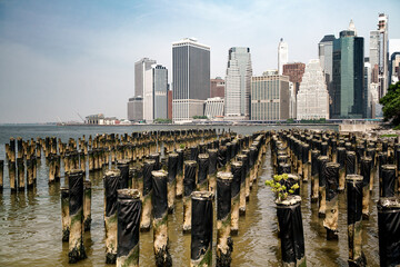 Manhattan view from Old Pier Brooklyn